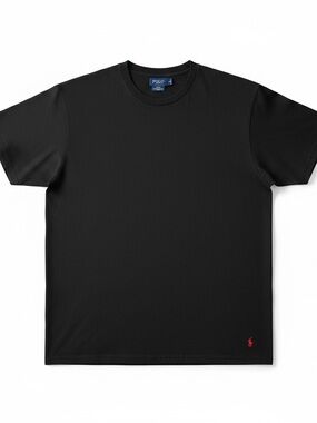 Polo by Ralph Lauren Black Short Sleeve Crew Tee with Red Pony